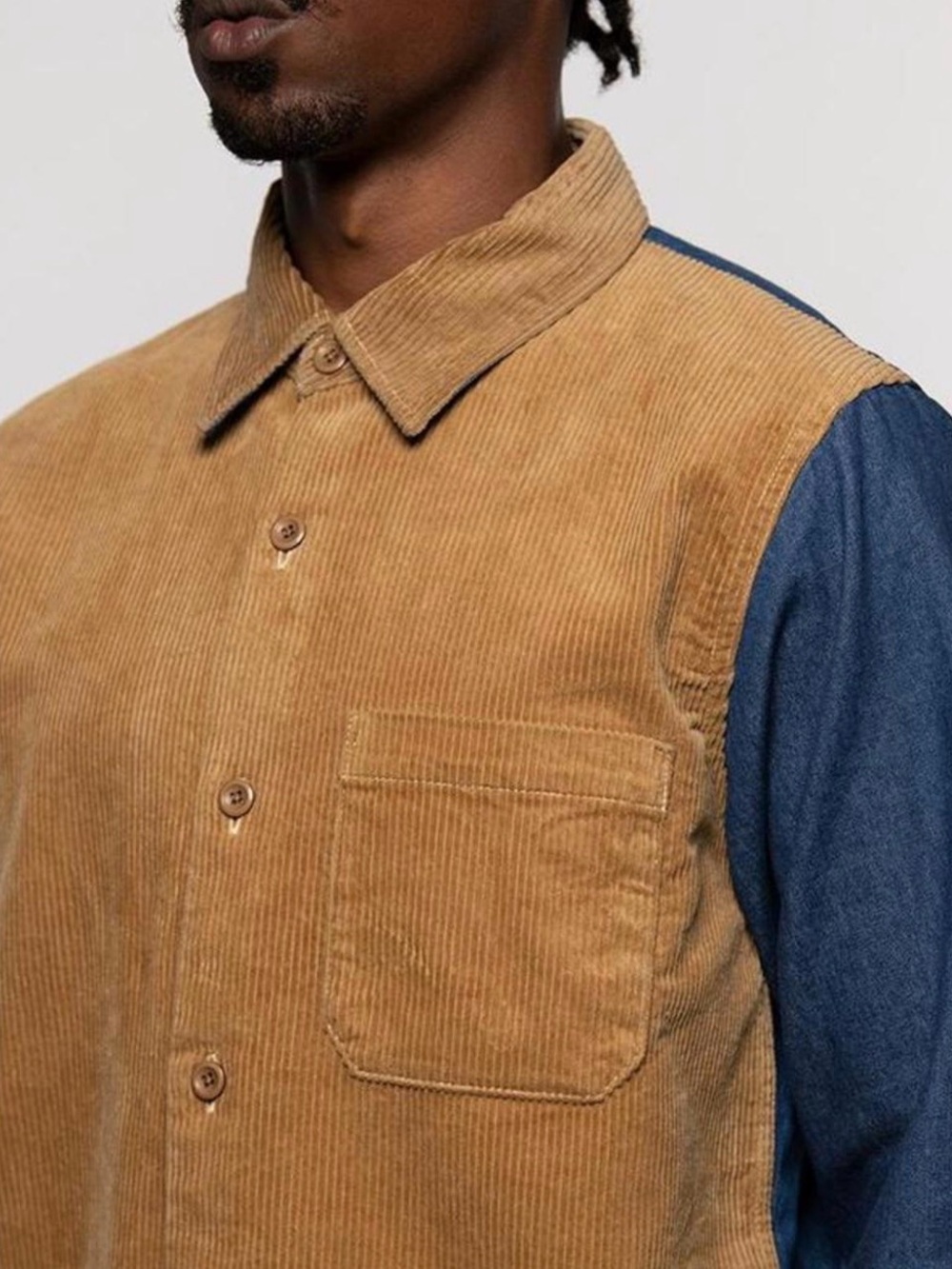 Stussy Corduroy and Denim Mix Shirt Overshirt Men’s Medium
